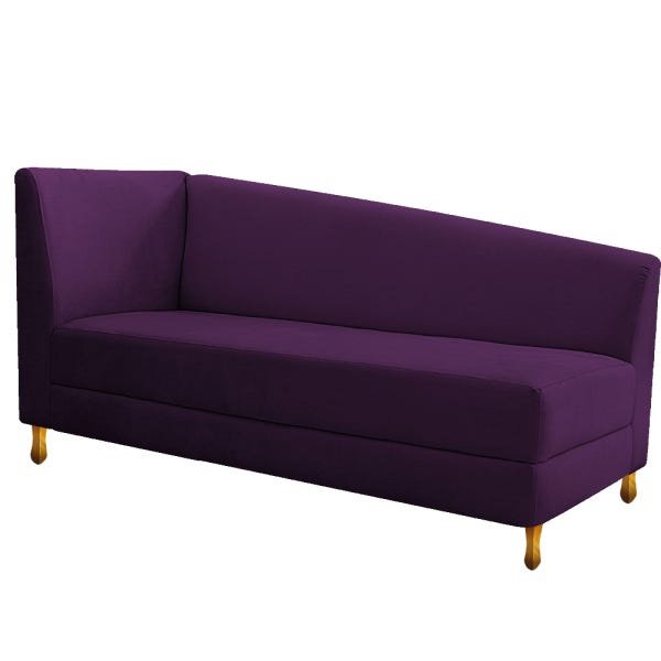 Recamier Valéria 1,60M Lado Direito Suede Roxo - ADJ Decor - 1