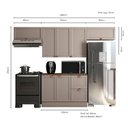 Ver imagem 2 de Cozinha Compacta Americana Modulada 5 Peças 280cm Unna Poliman Móveis