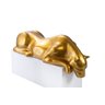 Escultura Decorativa Estátua Pantera Bebendo Água Piscina 102cm:dourado - 1