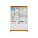 Ver imagem 4 de Jogo de Quarto de Bebê Biscoito - Cômoda Roupeiro e Berço Mini Cama - Branco Nature