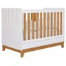 Jogo de Quarto de Bebê Biscoito - Cômoda Roupeiro e Berço Mini Cama - Branco Nature - 5