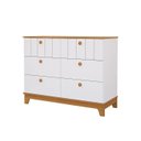 Ver imagem 6 de Jogo de Quarto de Bebê Biscoito - Cômoda Roupeiro e Berço Mini Cama - Branco Nature