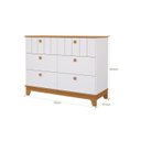 Ver imagem 7 de Jogo de Quarto de Bebê Biscoito - Cômoda Roupeiro e Berço Mini Cama - Branco Nature