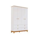Ver imagem 5 de Jogo de Quarto de Bebê Biscoito - Cômoda Roupeiro e Berço Mini Cama - Branco Nature