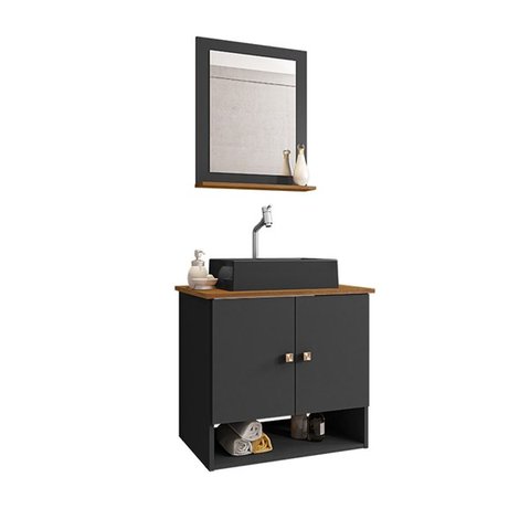 Gabinete Banheiro Deli Cuba Torino Prt Torneira Dl08 Val Abs