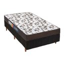 Ver imagem 1 de Cama Box Solteiro Colchão Espuma D33 Polar Pérola + Base CRC Fantasy Black(88x188)