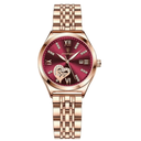 Ver imagem 1 de Poedagar Luxo Vermelho Rose Gold Prova de Água Data Aço