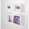 Kit 3 Nichos em MDF Branco - Decoração/Sala/Quarto/Banheiro - 3