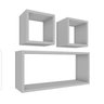 Kit 3 Nichos em MDF Branco - Decoração/Sala/Quarto/Banheiro - 4