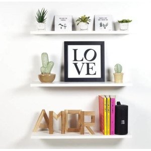 Kit Prateleira 60x20 Mdf Branco - Decoração/cozinha/quarto