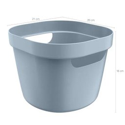 Kit 2 Cestos Organizadores Para Lavanderia 46L E 4L Cestos Multiusos Flexíveis Azul Glacial OU - 4