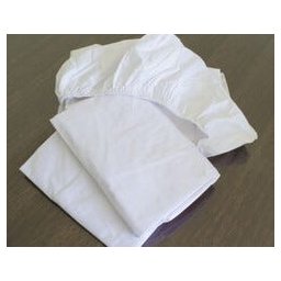 Kit Lençol + Fronha Para Mini Berço Cor Branca - 2