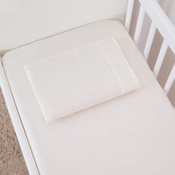 Kit Lençol + Fronha Para Mini Berço Cor Branca - 1