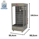 Ver imagem 2 de Forno Assador Multiuso Giratório a Gás 8 Grelhas PRP-482 G4 Bivolt - Progás:Bivolt