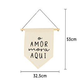 Flâmula Decorativa o Amor Mora Aqui - 2