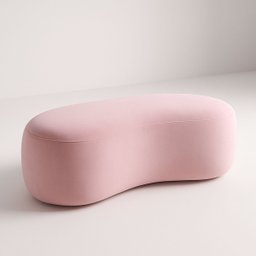 Puff Redondo Orgânico Moderno Feijão Sala Quarto Recpção Luxo 100cm - 1