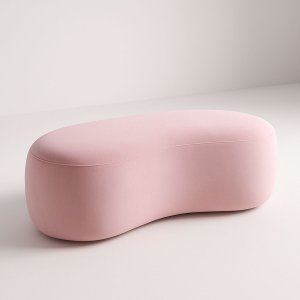 Puff Redondo Orgânico Moderno Feijão Sala Quarto Recpção Luxo 100cm