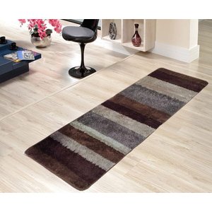 Passadeira Tapete Macio 0,66 x 2,00M Antiderrap. Cappucino