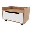 Ver imagem 5 de Gabinete Banheiro 60cm com 1 Gaveta e Rodízios Multimóveis CR10124 Amêndoa/Branco