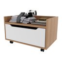Ver imagem 1 de Gabinete Banheiro 60cm com 1 Gaveta e Rodízios Multimóveis CR10124 Amêndoa/Branco