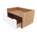 Ver imagem 4 de Gabinete Banheiro 60cm com 1 Gaveta e Rodízios Multimóveis CR10124 Amêndoa/Branco