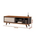 Ver imagem 4 de Painel Ripado Com Rack Para Sala TV Até 60 Polegadas Freijó Cinza Urbano Brisa Patrick Shop JM