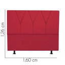 Ver imagem 2 de Cabeceira Estofada Queen 160CM Jade Suede Vermelho - D A DECOR D&A Decor