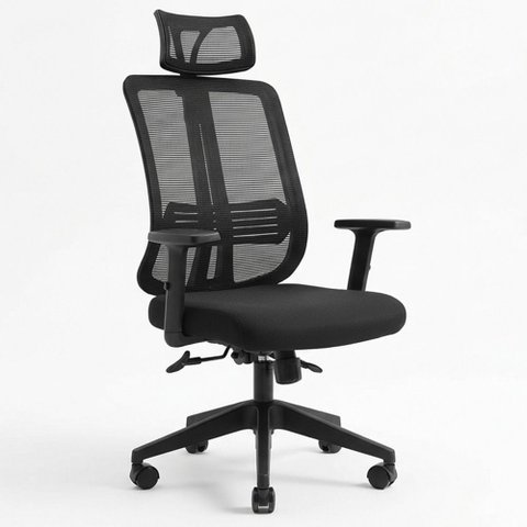 Cadeira de Escritório Diretor Giratória Ergonômica Oxford Cor Preto - Sallar Home