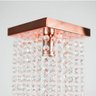 Lustre Pendente Plafon Cristal Crilick Pl7201 Rose Gold - 3
