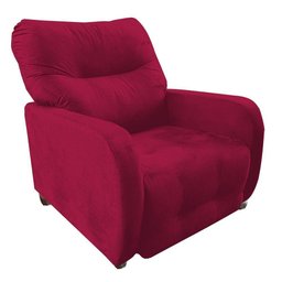 Poltrona para Reclinável Suede Imperio Moderno Vermelho - 2