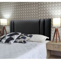 Cabeceira Cama Siena Double Corino Preto Queen 160 X 60 Rbl - 3