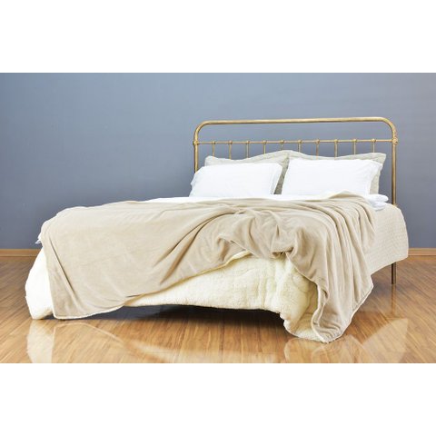 Cama de Ferro Patente Viuva - sem Peseira - Ouro Envelhecido Icamas