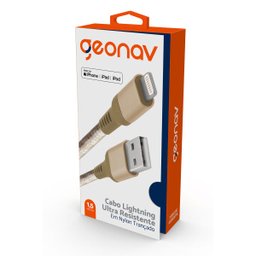 CABO LIGHTNING MFI NYLON REFORÇADO 1,5MT GOLDEN - 1