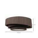 Ver imagem 2 de Lustre Plafon Madeira Trinity Redondo 70cm - 5 Luzes Adrilustres Imbuia