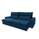 Ver imagem 7 de Sofá Retrátil/reclinável França 230cm Suede Velut com Molas no Assento - King House