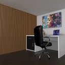 Ver imagem 7 de Painel Ripado Autocolante Adesivo Parede Decoraçao Flexivel Casa Sala Estar Quarto Clinica Recepçao