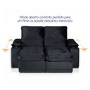 Ver imagem 5 de Sofá Veneza 1,80m Retrátil Reclinável Preto USB e Porta Copos - King House