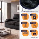 Ver imagem 3 de Sofá Veneza 1,80m Retrátil Reclinável Preto USB e Porta Copos - King House