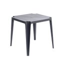 Ver imagem 1 de Mesa Plástica Empilhável Bar Cinza Pietra 70x70x71 Cm Pisani