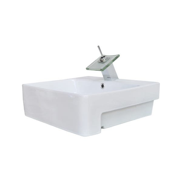 Cuba De Ceramica Retangular Mesa Semi-Encaixe Vstcqi Deckol - 3