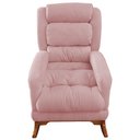 Ver imagem 2 de Poltrona Amamentação Liz de Balanço Suede Rosa Bebe - Dominic Decor