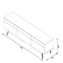 Ver imagem 3 de Rack Classic 3 Gavetas 2.2 Imcal 10633 Off White Nature Sala