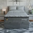 Ver mais imagens de Cama Box Baú Viúva + Colchão Comfort Class Pillow Top Cinza/suede Cinza