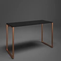 Mesa Escrivaninha 120x50cm Móveis Preto / Cobre - 7