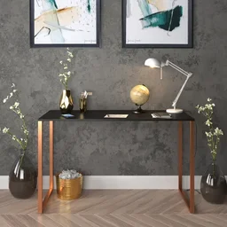 Mesa Escrivaninha 120x50cm Móveis Preto / Cobre - 1