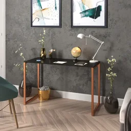 Mesa Escrivaninha 120x50cm Móveis Preto / Cobre - 2