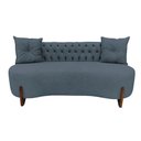 Ver imagem 2 de Sofá 3 Lugares Orgânico Curvo Tókio 180cm Bouclé Cinza
