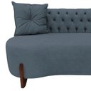Ver imagem 5 de Sofá 3 Lugares Orgânico Curvo Tókio 180cm Bouclé Cinza