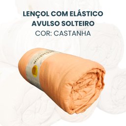 Lençol Avulso Solteiro de Malha Vivaldi Premium Sul Brasil:castanha - 2