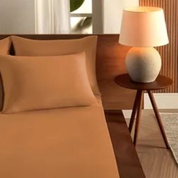 Lençol Avulso Solteiro de Malha Vivaldi Premium Sul Brasil:castanha - 1